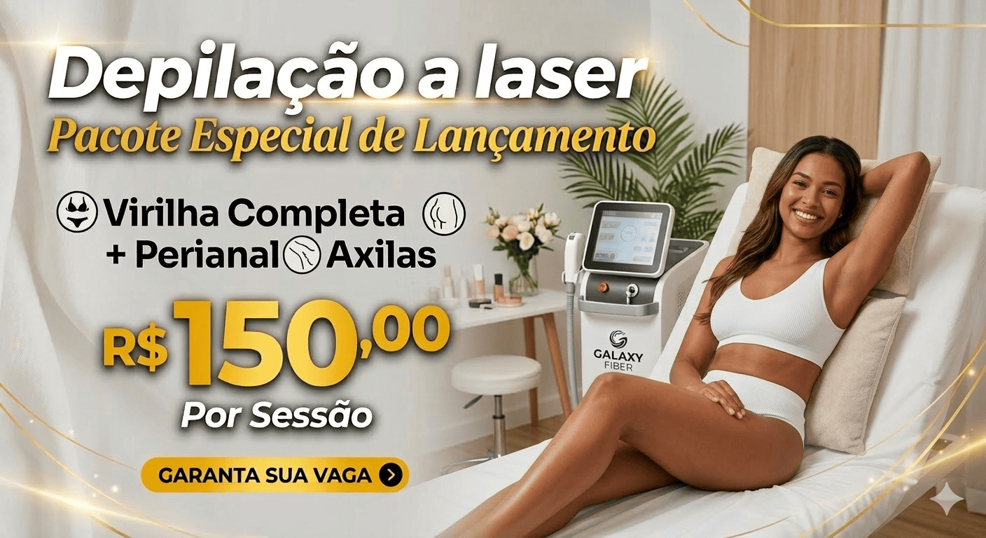 Pacote Depilação a Laser 3 Áreas R$150